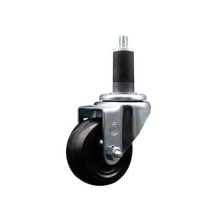 Service Caster 3'' Soft Rubber Wheel Swivel 1-1/4'' Expanding Stem Caster SCC-EX20S314-SRS-114